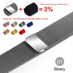 Milanese Loop For Apple Watch band strap 42mm/38mm iwatch 5/4/3/2/1Stainless Steel Link Bracelet wrist watchband magnetic buckle